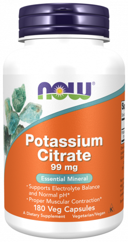 NOW Potassium Citrate, Цитрат калия, 180 капсул
