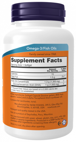 NOW DHA, Докозагексаеновая кислота, 90 капсул