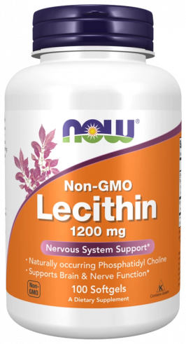 NOW Lecithin 1200 mg, Лецитин 1200 мг, 100 капсул