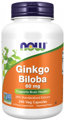 NOW Ginkgo Biloba, Гинкго Плюс, 240 капсул