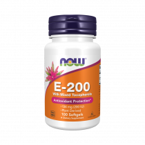 NOW Vitamin E-200, Витамин Е-200, 100 капсул